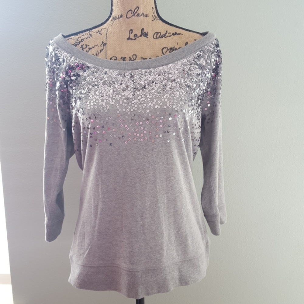 Sequin Sweater Blouse
